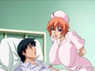 A Well-endowed Animated Nurse Gives Oral And Vaginal Pleasure To A Man In An Animated Video